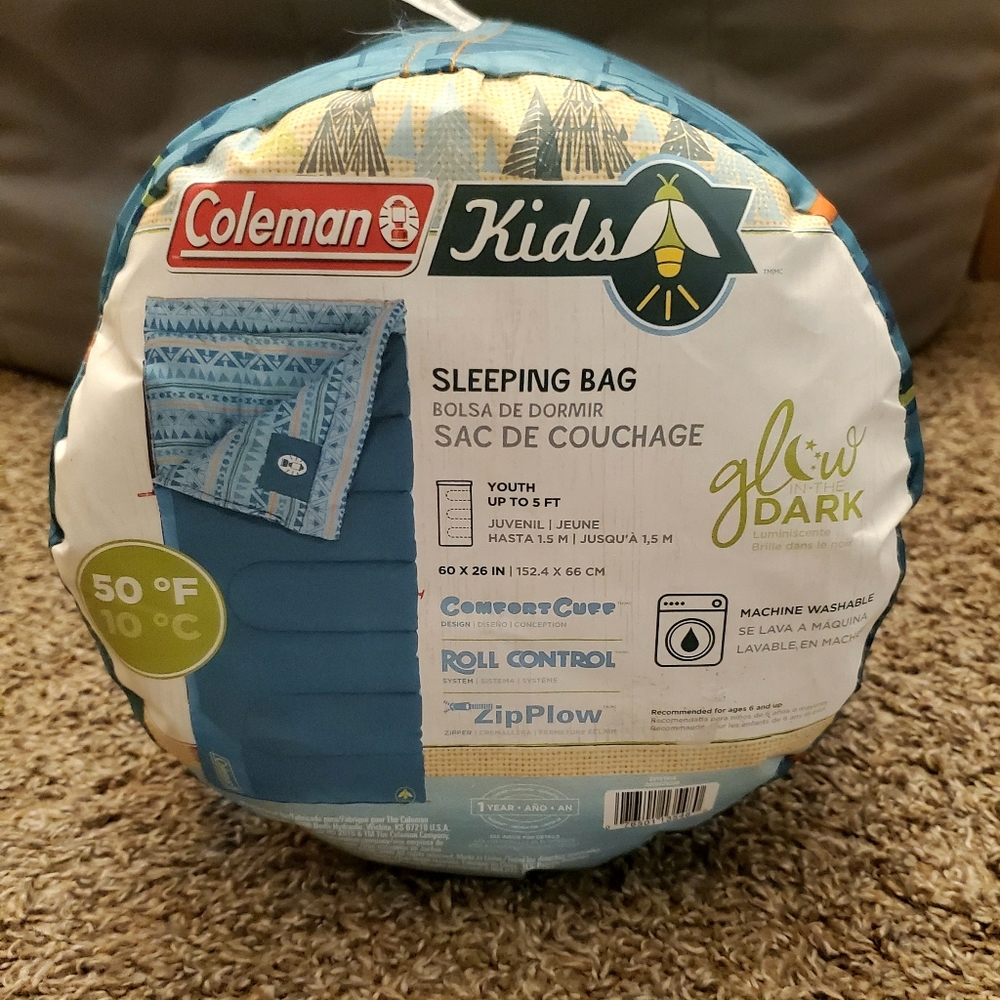 Coleman Kids Sleeping Bag Glow In The Dark